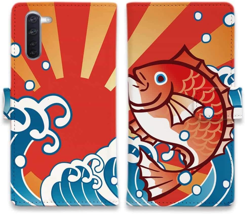 Amazon Co Jp Anglerslife 手帳型 Android アンドロイド スマホケース マグネット付 カード収納 大漁旗風マダイの イラスト Priori 4 家電 カメラ