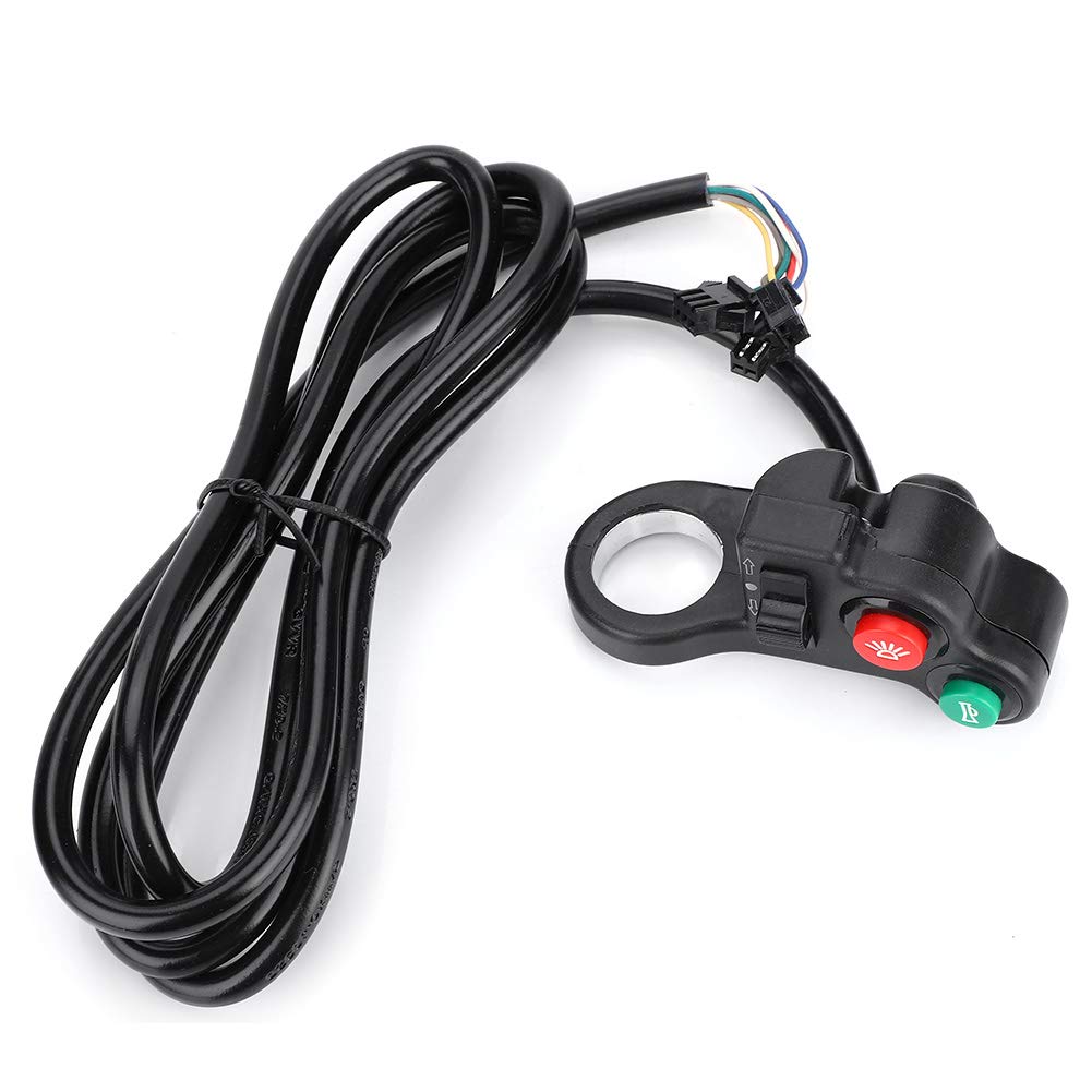 Handlebar Switch 3-in-1 Motorcycle Turn Signal Head Light Horn Button Switch for Motorcycle Electric Scooter Bike
