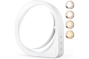 MediAcous Light Therapy Lamp, UV-Free 11000Lux Therapy Light, Happy Lamp with 4 Brightness Levels & Color Temperature & Timer, Daylight Lamp with Memory Function for Home/Office/Decoration