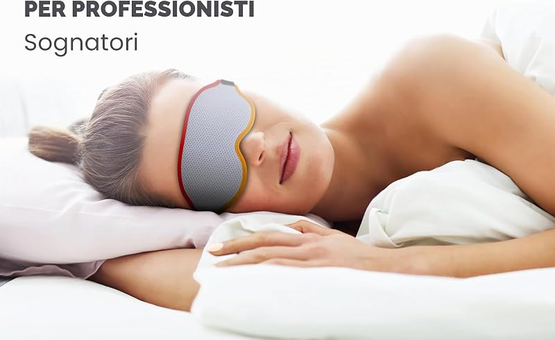 ® Maschera per il sonno 3D/Occhiali per il sonno oscuranti/Maschera per gli occhi super confortevole/Patch (Moon Grey)