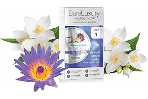 Morgan Taylor BareLuxury 4-Step Complete Pedicure & Manicure Packs (Calm Jasmine & Lily Water) - Complete Nail Care Kit with Soak, Masque, Scrub & Massage Butter, Professional Spa-Quality Treatments.
