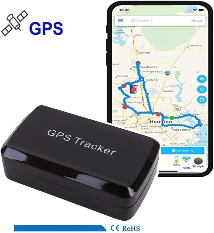 Mini GPS Smart Tracker Support Website & Phone App-long battery life and Rechargeable,Powerful Magnet and Waterproof-Real Time GPS/GSM/GPRS Car Tracking System for Cars/Kids/elderly/Pets,Plug & Play