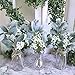 Supla 3 Pcs Fake Silk Lamb's Ear Leaf Spray Faux Artificial Greenery Flocked Lambs Ear Leaf in Silver Green 30