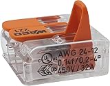 WAGO 221-413 3-Channel Lever Nut Terminal 0.2-4 mm² Transparent 100pcs view 6