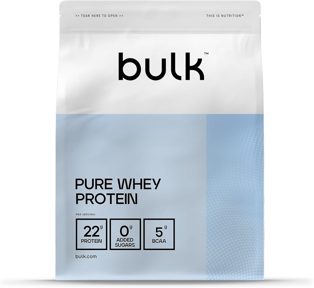 Bulk Pure Whey Protein Powder Iced Latte 22g Protein 5g BCAAs 500g