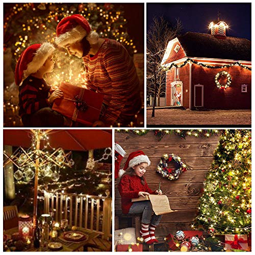 Aifulo 20m warm White solar Light,8 Modi Solar Lichterketten, wasserdichte Kupferdraht Lichterketten, tragbare Indoor Outdoor dekorative Lichterketten für Patio, Garten, Hochzeit, Party, Festival,Baum