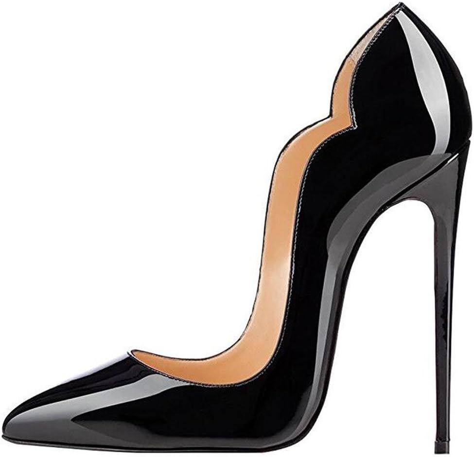 LOVIRS Womens Sexy High Heel Pointy Toe Slip On Pumps Wedding Evening Stiletto Shoes