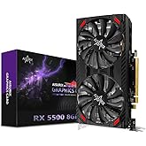 AISURIX RX 5500 8gb GDDR6 Graphics Card,128 Bit, 3XDP, HDMI, PCI Express 4.0X8, 8pin with Fan Intelligent System,Gaming PC Co