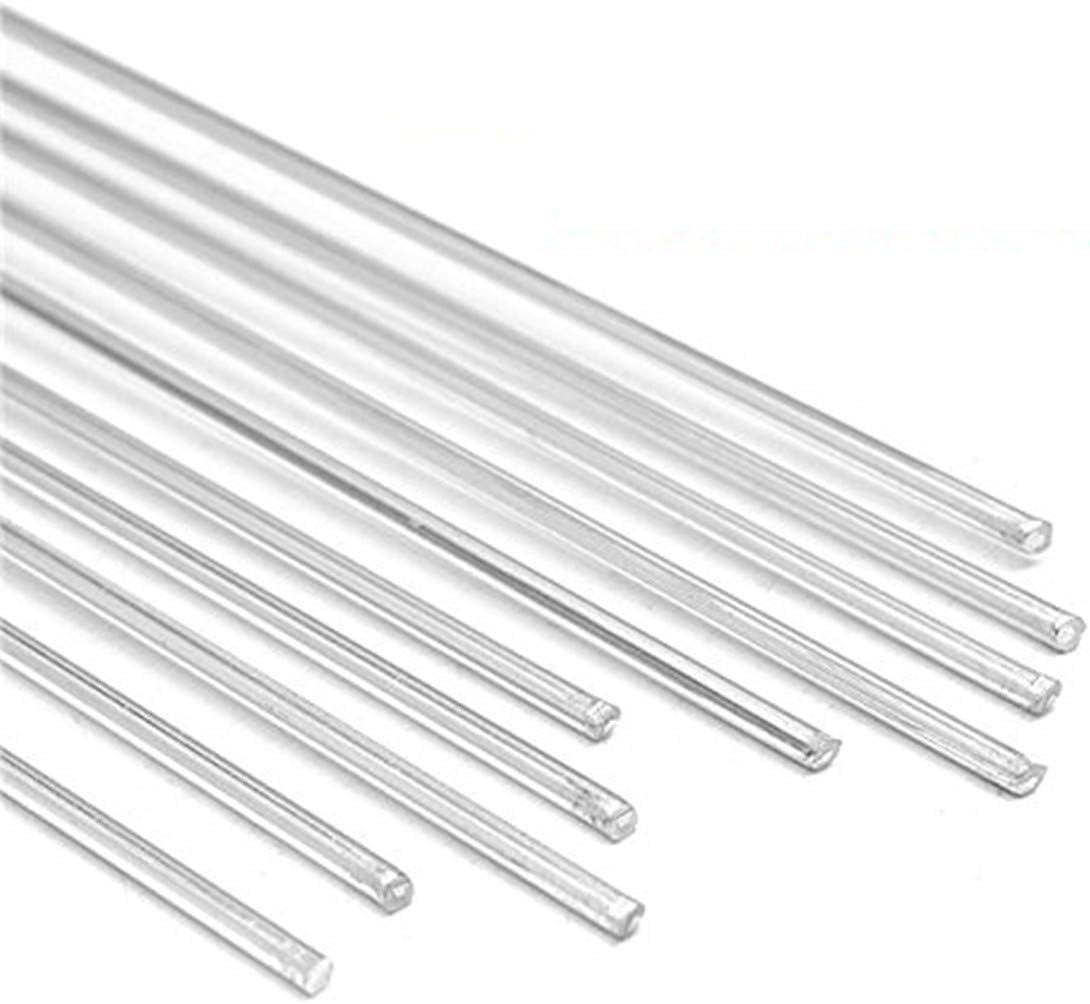 EsportsMJJ 10pcs 2.4mm x 450mm Aluminium Low Temperature Welding Brazing Rods Aluminium Welding Wire, silver, 450 mm/17.7"