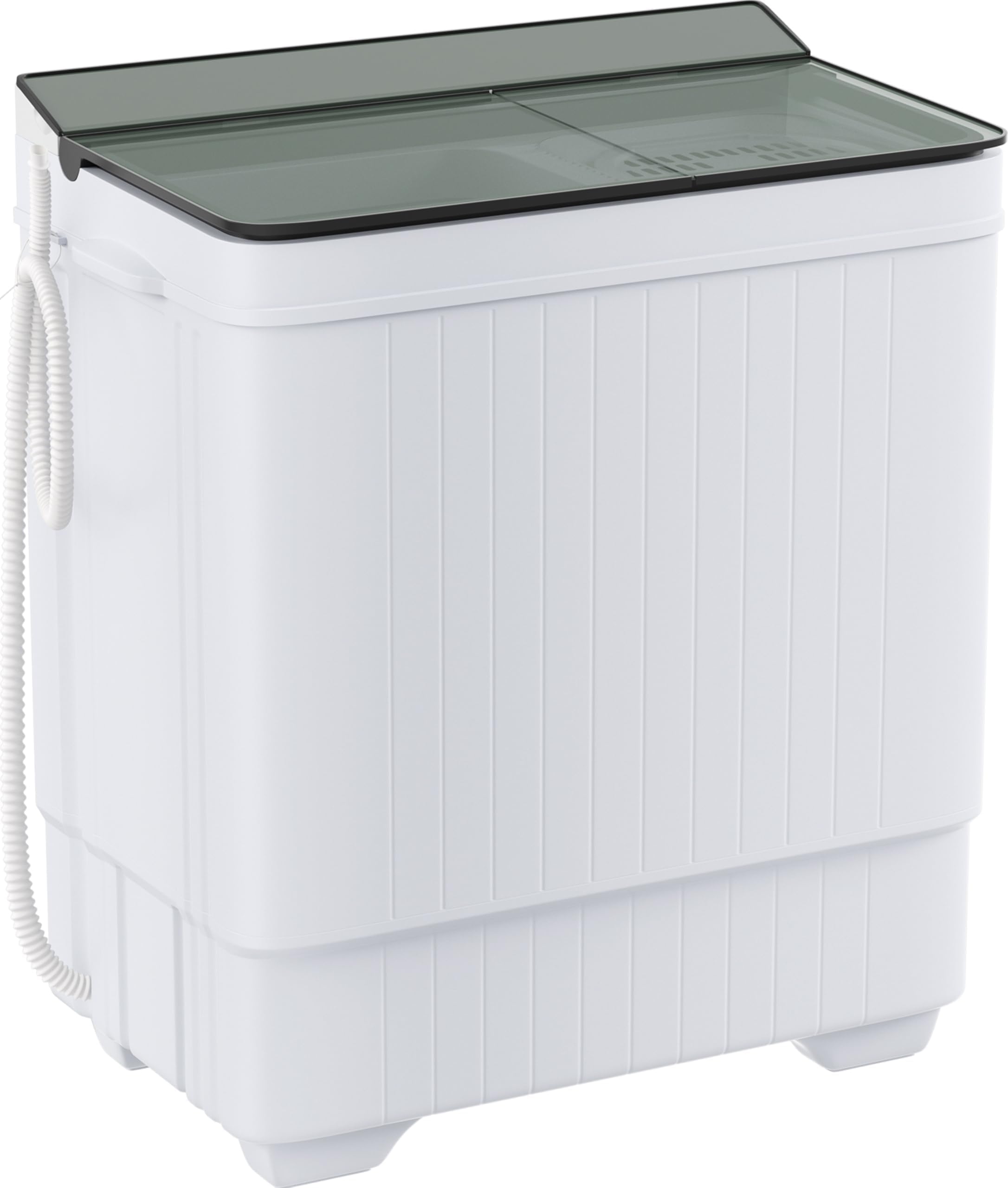 Photo 1 of *MISSING PARTS*
Elevon Portable Washing Machine Twin Tub 18.7 Lbs Capacity, (14.3 Lbs) and Spinner(4.4 Lbs) Combo Mini Compact Laundry Washer for Home, Apartment, Camping, RVs and Dorms, Black/White
