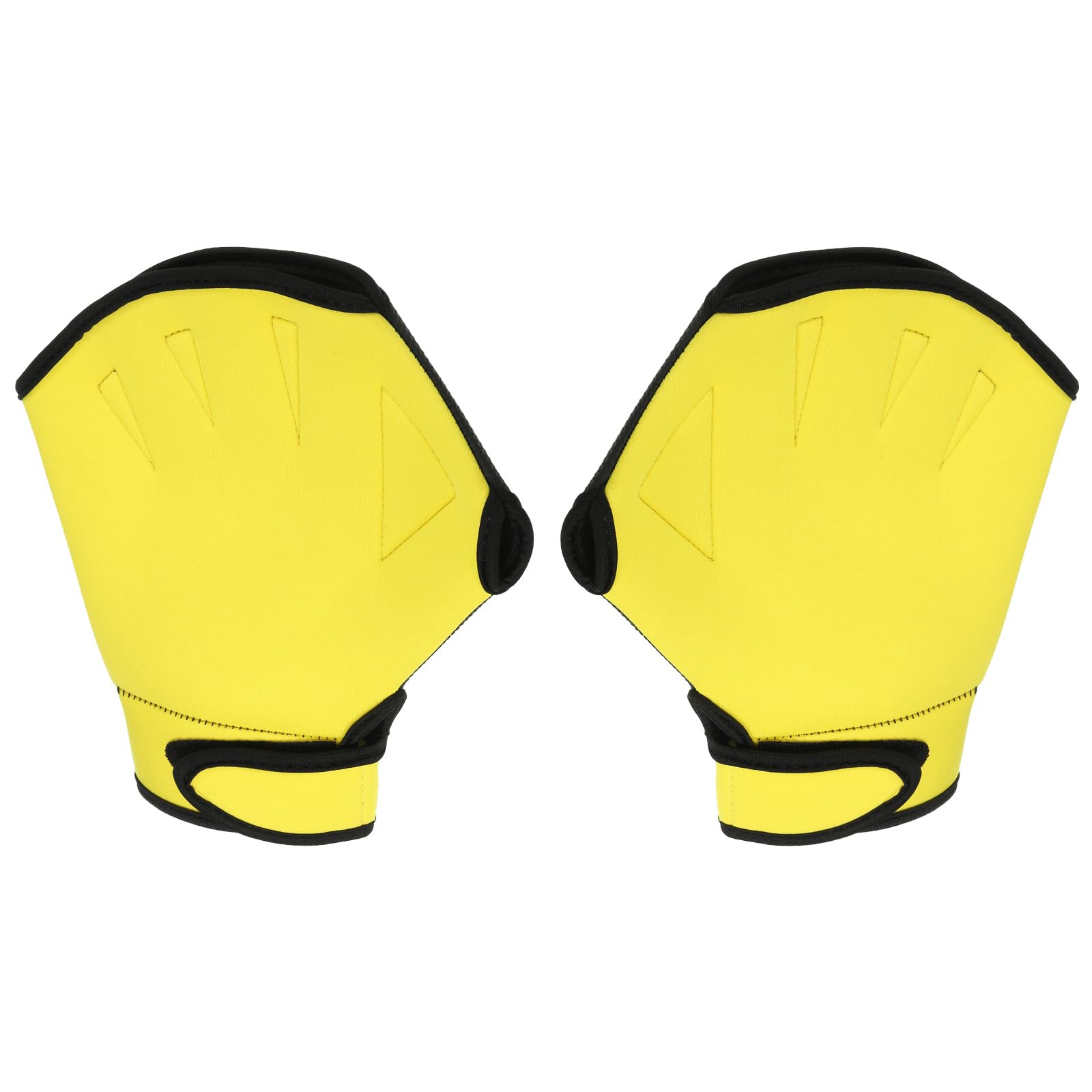 PATIKIL Webbed Swim Gloves, Unisex Swimming Resistance Gloves Water Resistance Training Accessory for Swimming and Diving, M, Yellow