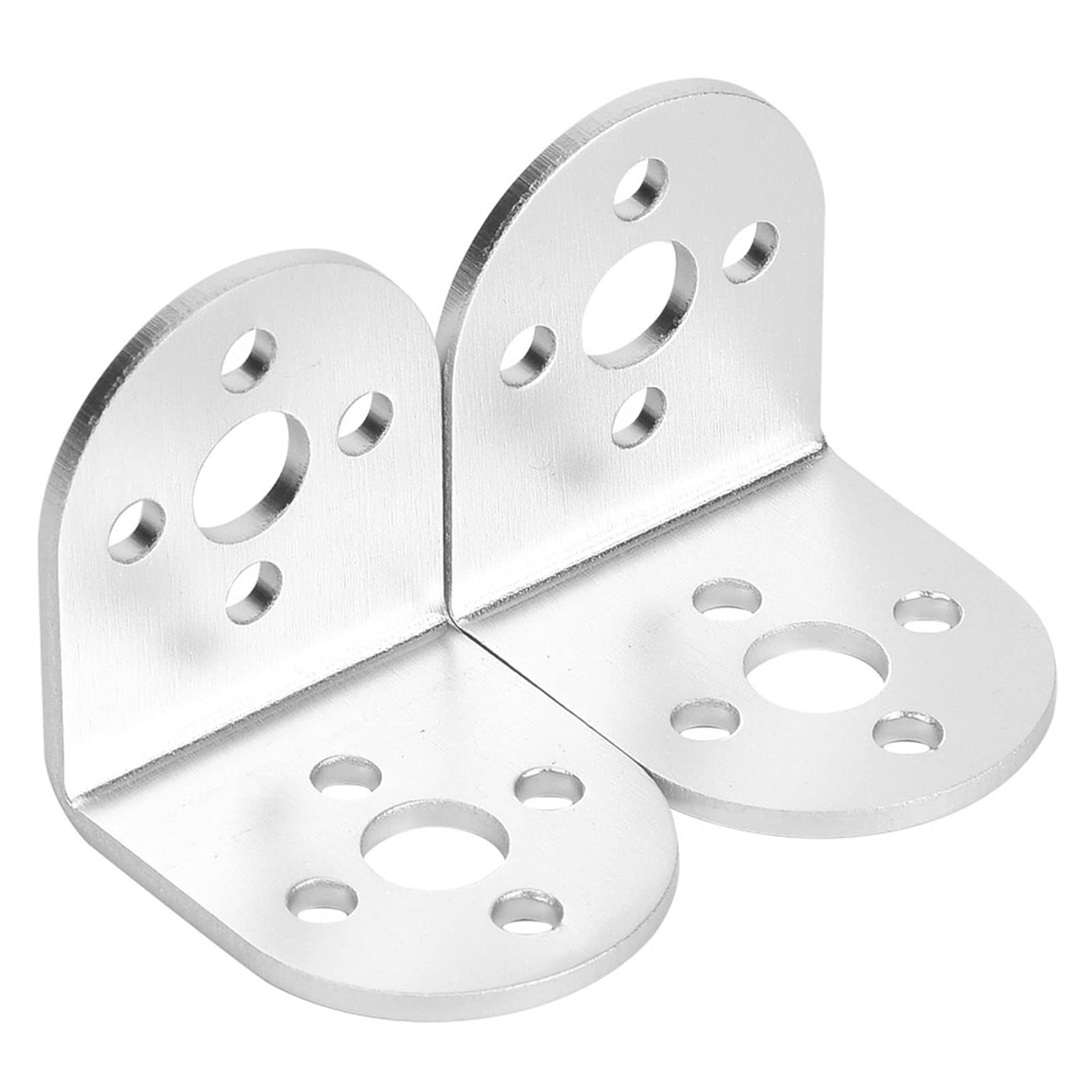 Omabeta L Type Servos Bracket, Aluminium Replacement Parts 90 Degree Angle 8 mm Hole Spacing Robot L Bracket 2 Pieces for Pitsco