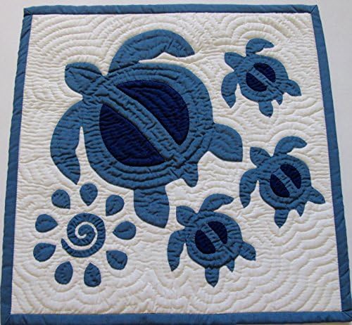 Hawaiian Quilt 2 Pillow Covers, Cushions, 100% Hand Quilted/Hand Appliquéd 18" x 18"