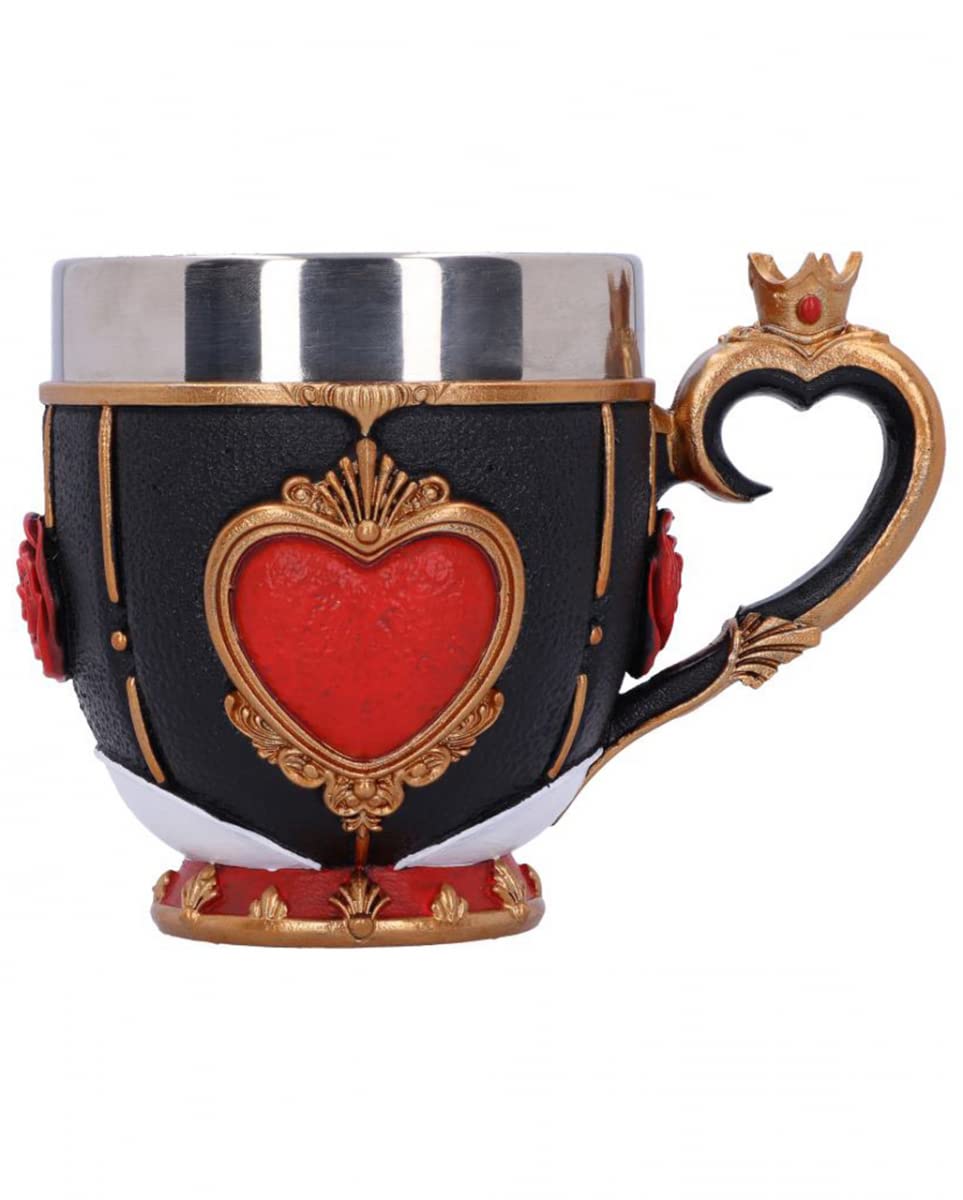 Nemesis Now Pinkys Up Queen of Hearts Cup, 11cm, Black