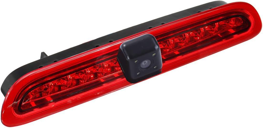 Car Third Roof Top Mount Brake Lamp Camera Brake Light Parking Camera Reverse Rear View Backup Camera for Toyota Hiace Commuter Van 2005-2017