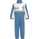 OBEEII Baby Boy 1st 2nd Birthday Outfit Race Car Driver Jumpsuit Romper One Two Birthday Cake Smash Photoshoot Outfit