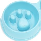 Fur & Bone Double Slow Feeder Raised Dog Bowl Stainless Steel Dual Bowl Set Blue view 9