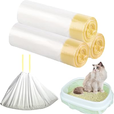 CIOKIT Cat Litter Tray Liners 30Pcs Drawstring Heavy Duty 45x79cm Leak Proof