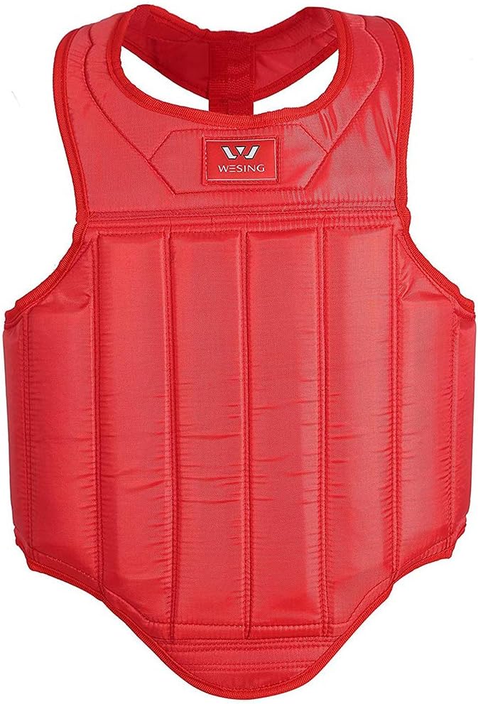 Wesing Martial Arts Muay Thai Boxing Chest Protector MMA Sanda Chest Guard : Sports & Outdoors