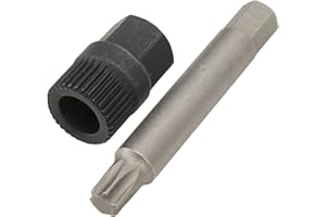 CCYLEZ Heavy Duty Alternator Pulley Wrench Set 33 Teeth Spline Socket Drill Bit Puller Tool for, Fit for Peugeot, Fit for For