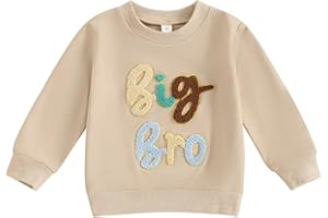WoHaHa Big Brother Sister Lil Bro Sis Long Sleeve Pullover Sweatshirt Toddler Baby Boys Girls Tops Siblings Matching Clothes