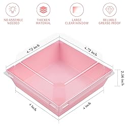 Ocmoiy 50 Pack Small Charcuterie Boxes with Clear