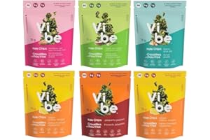 VIBE | Variety Pack | Kale Chips Crunchy Superfood, Veggie chips, Plant Based, Vegan, Gluten Free, Keto Friendly, protein sna