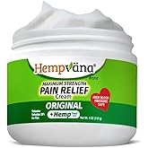 Hempvana Maximum Strength Relief Cream. Hemp Seed Oil for Muscles & Joints, AS SEEN ON TV, Odor-Free, Non-Greasy, Long-Lasting Relief