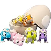 7Pcs 3D Printed Dinosaur Animals Set with Egg, Mini Animals 3D Printed Dino Toys, Cute Articulated Dino Flexible Figurines Fidget Toys for Party Favors Birthday Gifts Desk Pets Office Home Decor