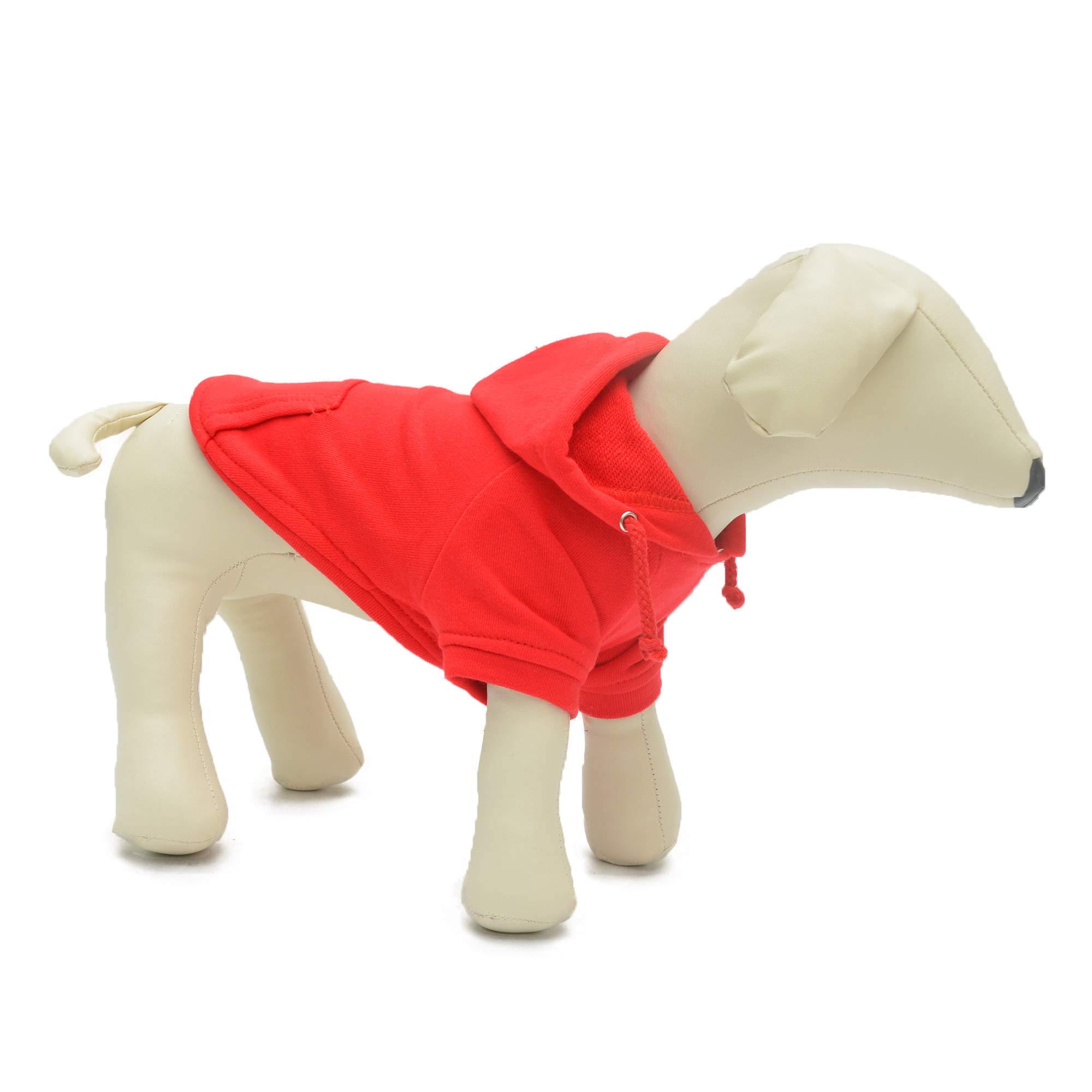 Lovelonglong Pet Clothing Clothes Dog Coat Hoodies Winter Autumn Sweatshirt for Small Middle Large Size Dogs 11 Colors 100% Cotton 2018 New (S, Red)
