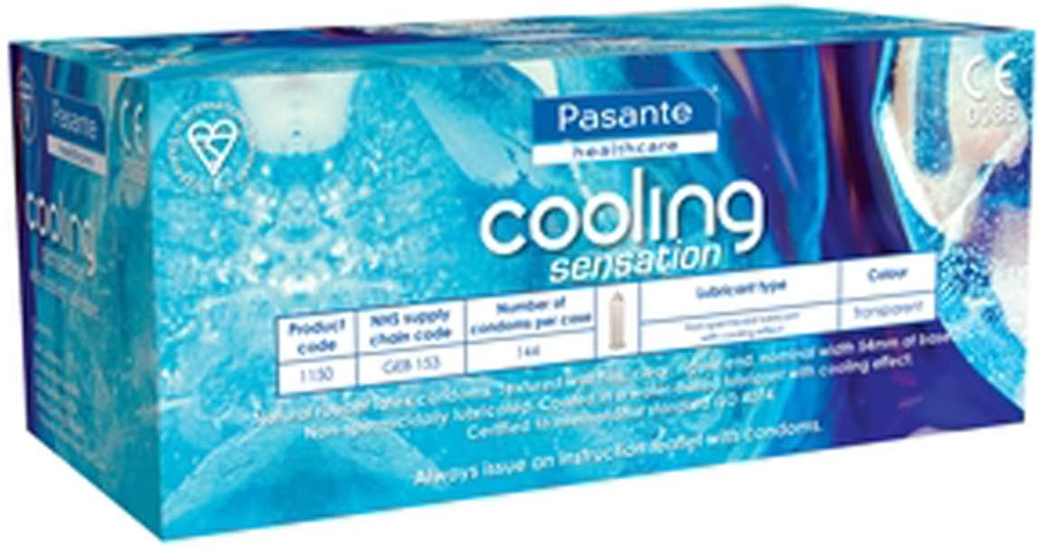 Pasante - Pasante Cooling Sensation Condoms - 144 Pieces, 144 count (Pack of 1)