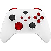 eXtremeRate Replacement Buttons for Xbox Core Wireless Controller, Scarlet Red DIY Accessories LB RB LT RT Bumpers Trigers Dpad ABXY Start Back Sync Share Keys Parts for Xbox Series X & S Controller