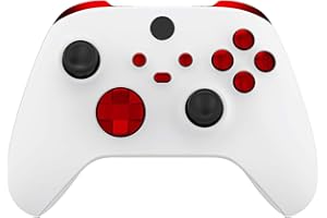 eXtremeRate Replacement Buttons for Xbox Core Wireless Controller, Scarlet Red DIY Accessories LB RB LT RT Bumpers Trigers Dpad ABXY Start Back Sync Share Keys Parts for Xbox Series X & S Controller