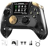 Voacle RG G01 Interactive Screen Wireless Gaming Controller Compatible with PC/Steam/Linux/Android/Switch/IOS 2.4G Wireless Bluetooth Controller Gamepad Hall Effect Triggers(Black)