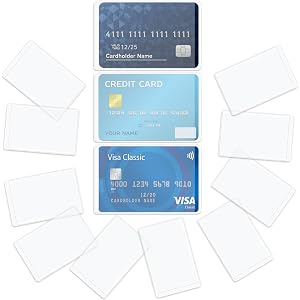 10 Pack Social Security Card Protector, Ultra Clear Credit Card Holder Durable Waterproof Card Holders for Credit Cards, Bus