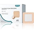 Dimora Silicone Foam Dressing with Border 40 Pack, Adhesive 4"x4" Wound Dressing Large Bandage for Wound Care FSA/HSA Approved