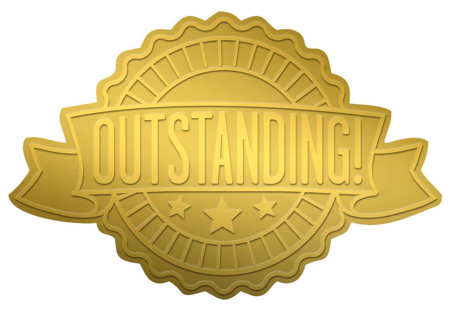 Great Papers! Outstanding Ribbon Embossed and Gold Foil Certificate Seal, 1.75", 48 Count (20104102)