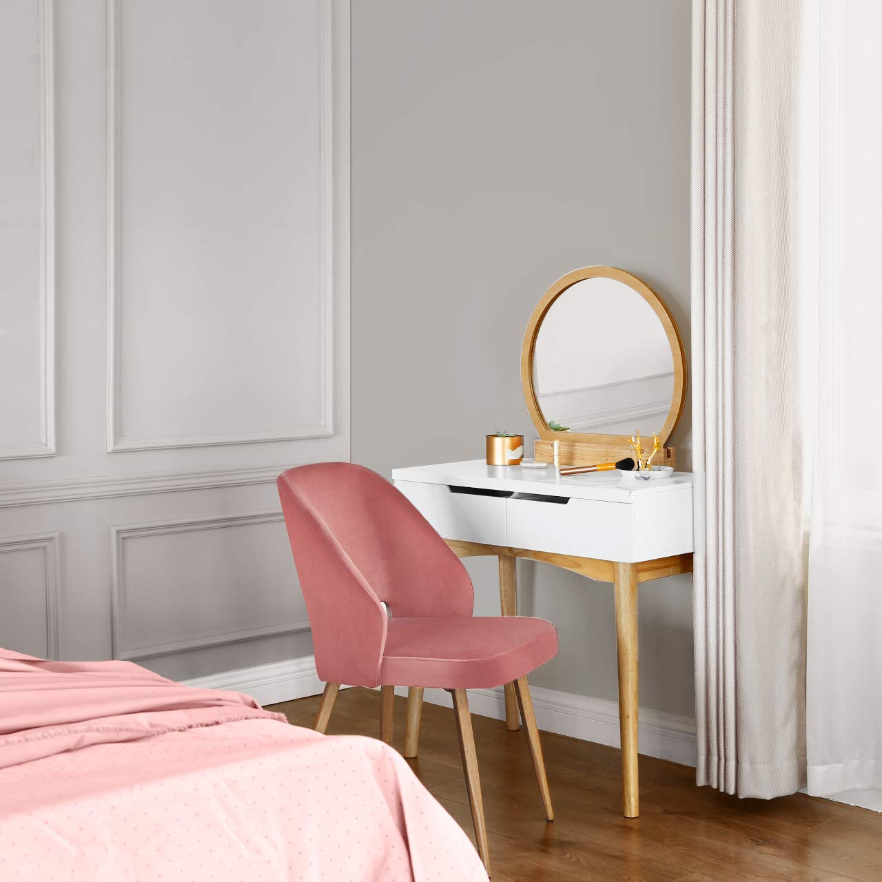 SONGMICS Set De 2 Sillas De Comedor Silla De Ocio Moderna De Terciopelo