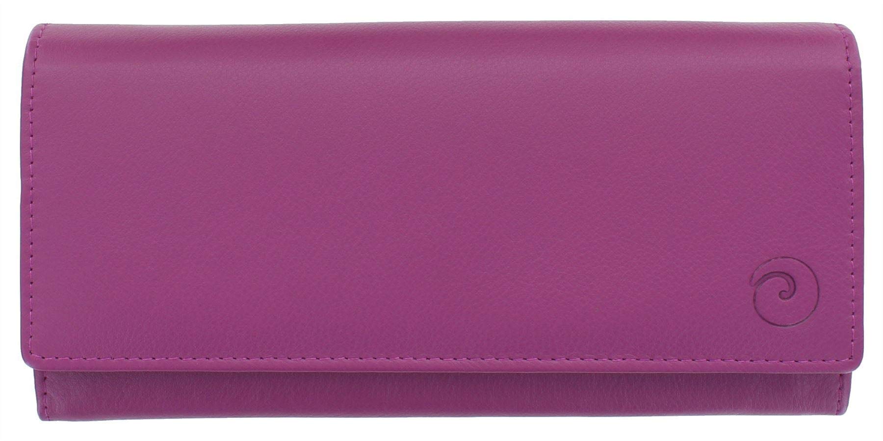Mala Leather Origin Collection Leather Matinee Purse with RFID Protection 3434_5 Berry