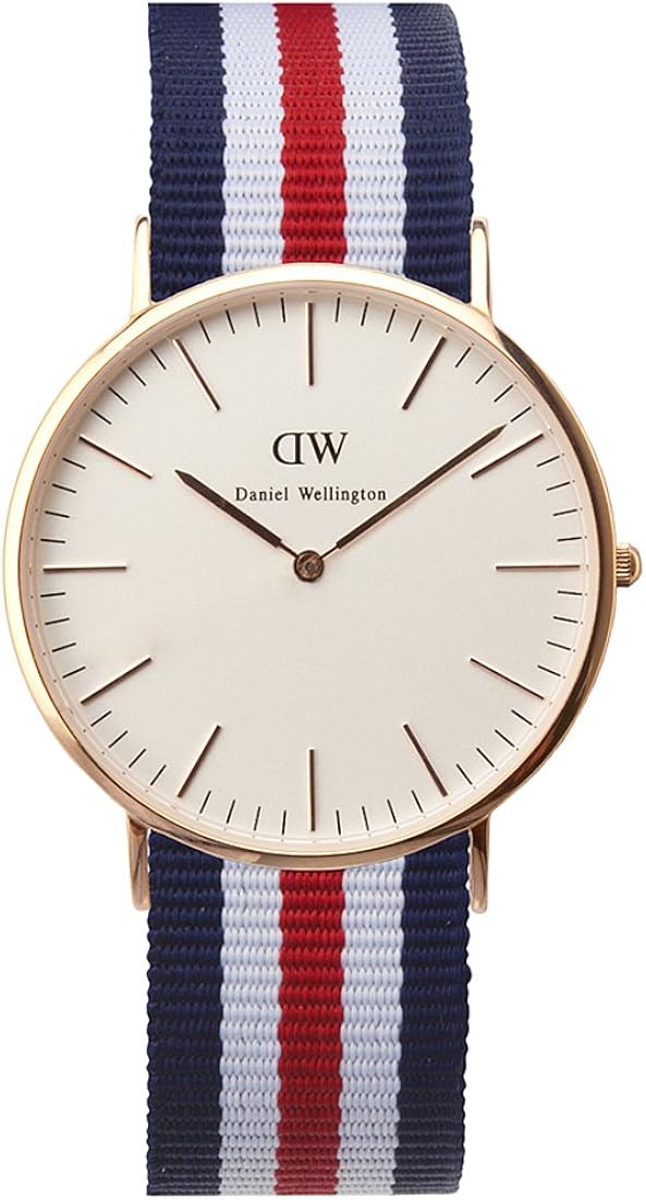 Daniel Wellington Classic Canterbury, Blau-Weiß-Rot/Roségold Uhr, 40mm
