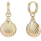 MYEARS Women Earrings Gold Huggie Hoop Dangle Drop 14K Gold Plated Small Simple Hypoallergenic Everyday Jewelry