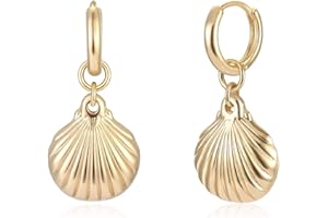 MYEARS Women Gold Huggie Hoop Earrings Dangle Drop 14K Gold Filled Small Boho Beach Simple Delicate Handmade Hypoallergenic Jewelry Gift