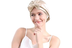 DAISYSILK 22 Momme 100 Pure Mulberry Silk Hair Bonnet for Sleeping Double Layered Silk Hair Wrap for Women