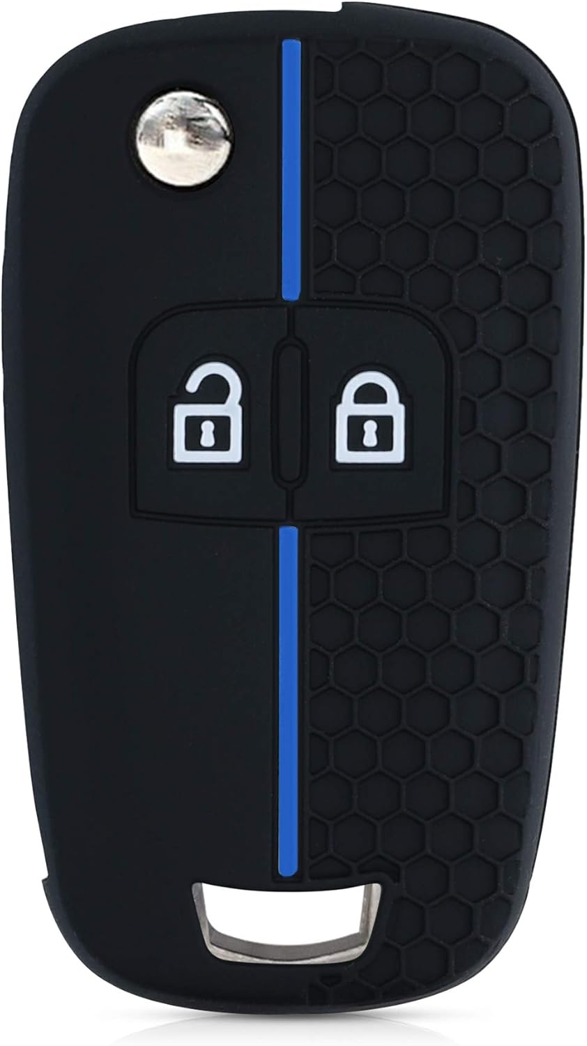 kwmobile Car Key Cover Compatible with Vauxhall (Opel) Chevrolet 2 Button Car Flip Key Key Cover - Image 4