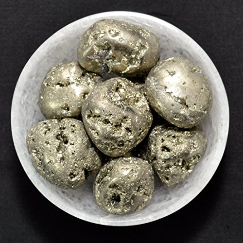 Pyrite Cabochon Pebble Natural Polished Rare Sparkling Quartz Stone Cab "Fool's Gold" Mineral Crystal Cab - Peru (5PCS)