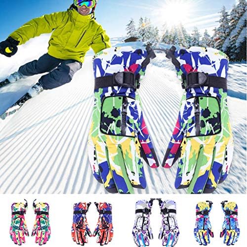 On Sale Fashion Camo Snowproof Gloves with Wrist Leash, Waterproof Cold Weather Gloves for Women Men, Ski Snowboard Gloves & Mittens
