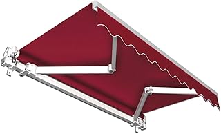 jarolift Gelenkarmmarkise Basic Balkonmarkise Sichtschutz für Terrasse, 250 x 150 cm (Breite x Ausfall), Weinrot Uni