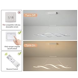 Jaycomey Modern Pendant Light, Dimmable LED