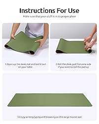 YSAGi Leather Desk Protector, Office Mat, Large