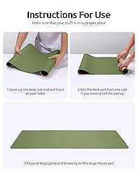 YSAGi Leather Desk Pad Protector, Office Desk